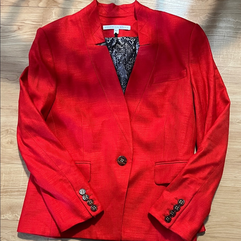 Veronica Beard Vibrant Red Blazer